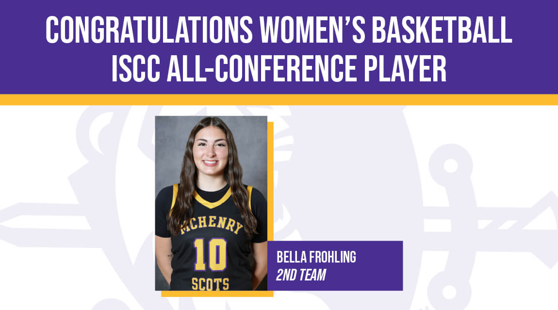 Congratulations to Isabella Frohling for earning Second Team ISCC All-Conference Honors in women's basketball!