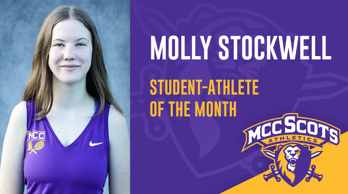 Women's tennis player, Molly Stockwell, awarded Student-Athlete of the Month